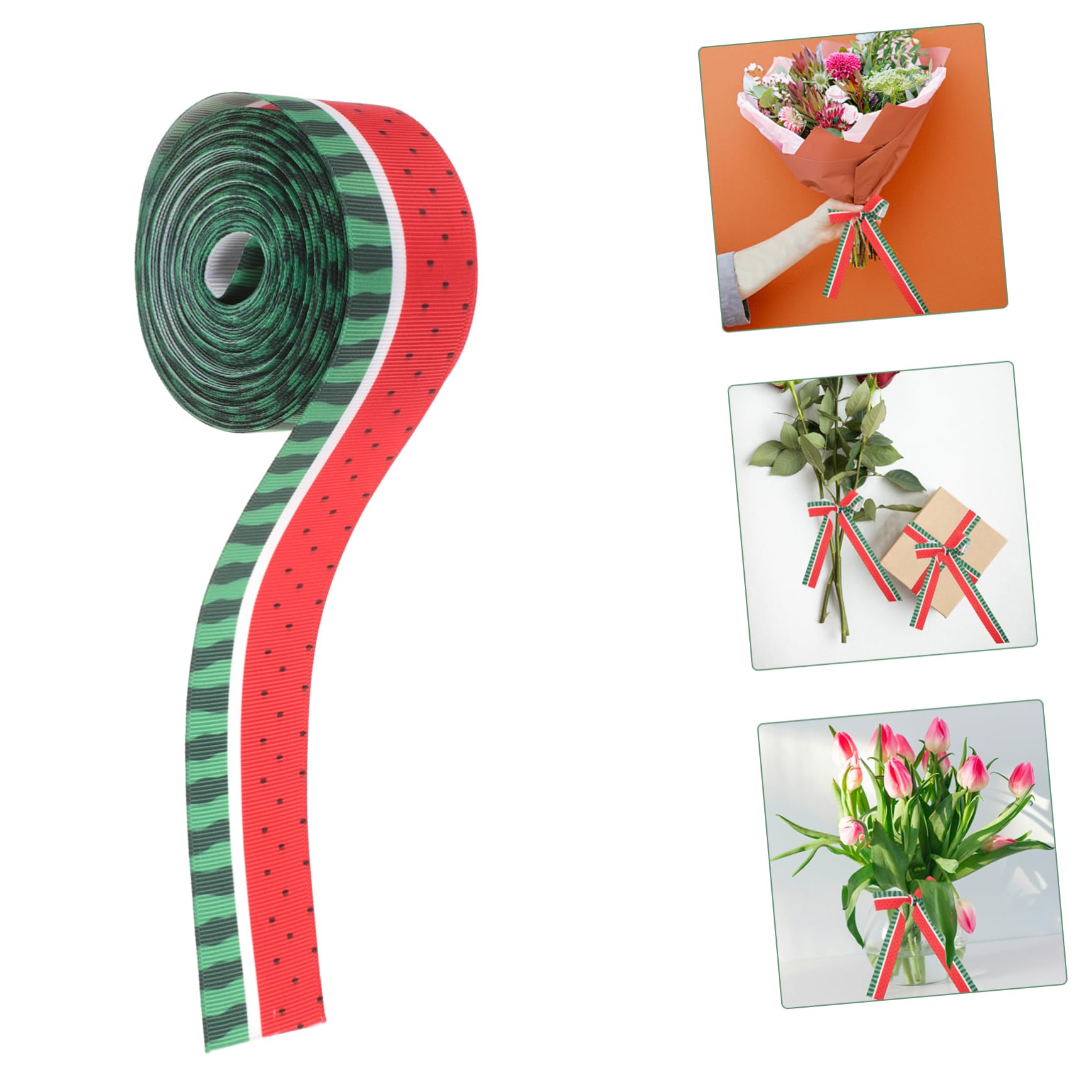 3rollen Wassermelonenband Yards Mehrzweck Dekorationsband Für Geschenkverpackung Bastelarbeiten Und Hochzeiten Strapazierfähig Und Einfach Zu Verwenden