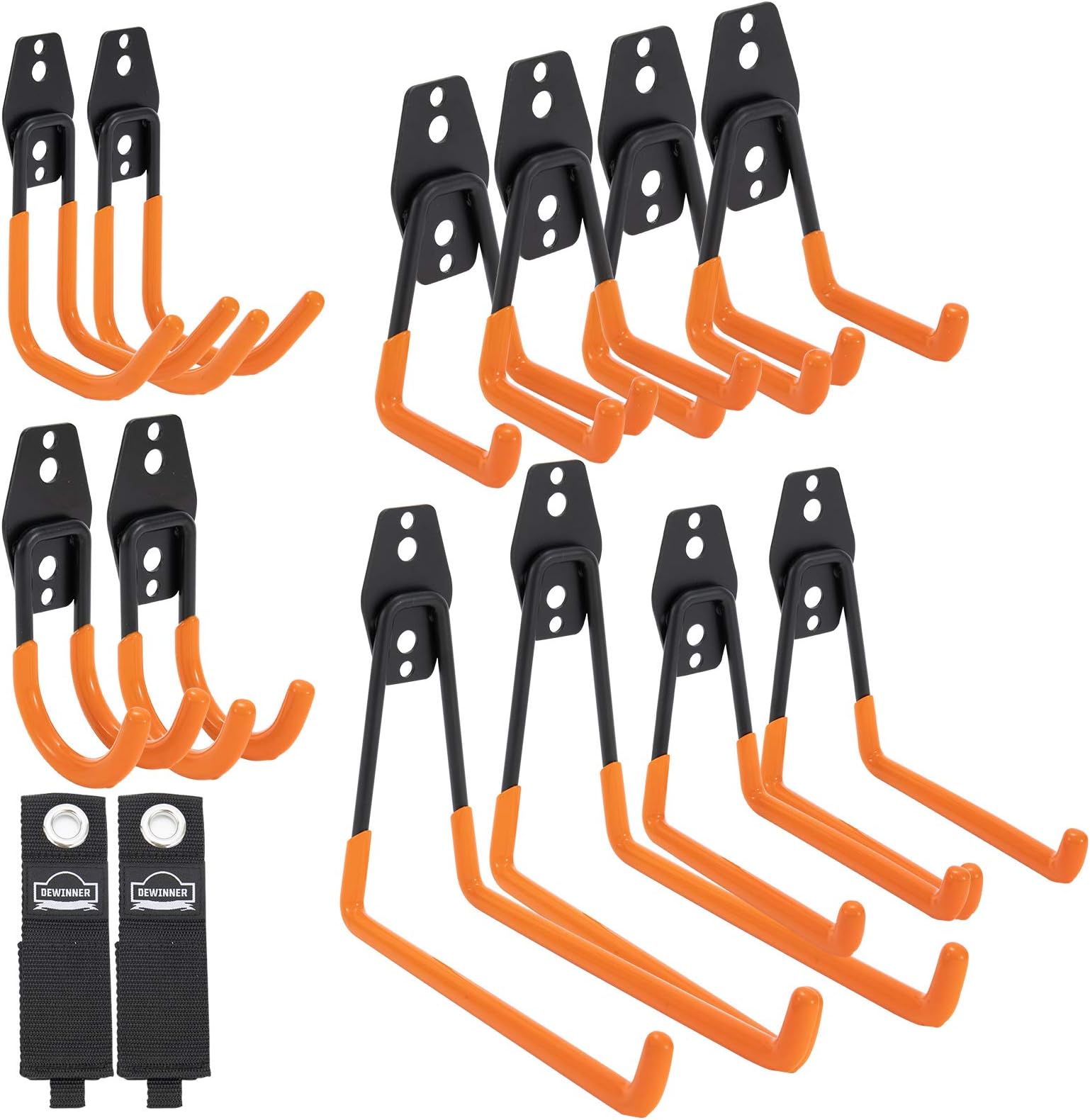 2 Stück Garagenhaken Aus Stahl - Rutschfeste Wandhaken Für Werkzeuge Und Geräte