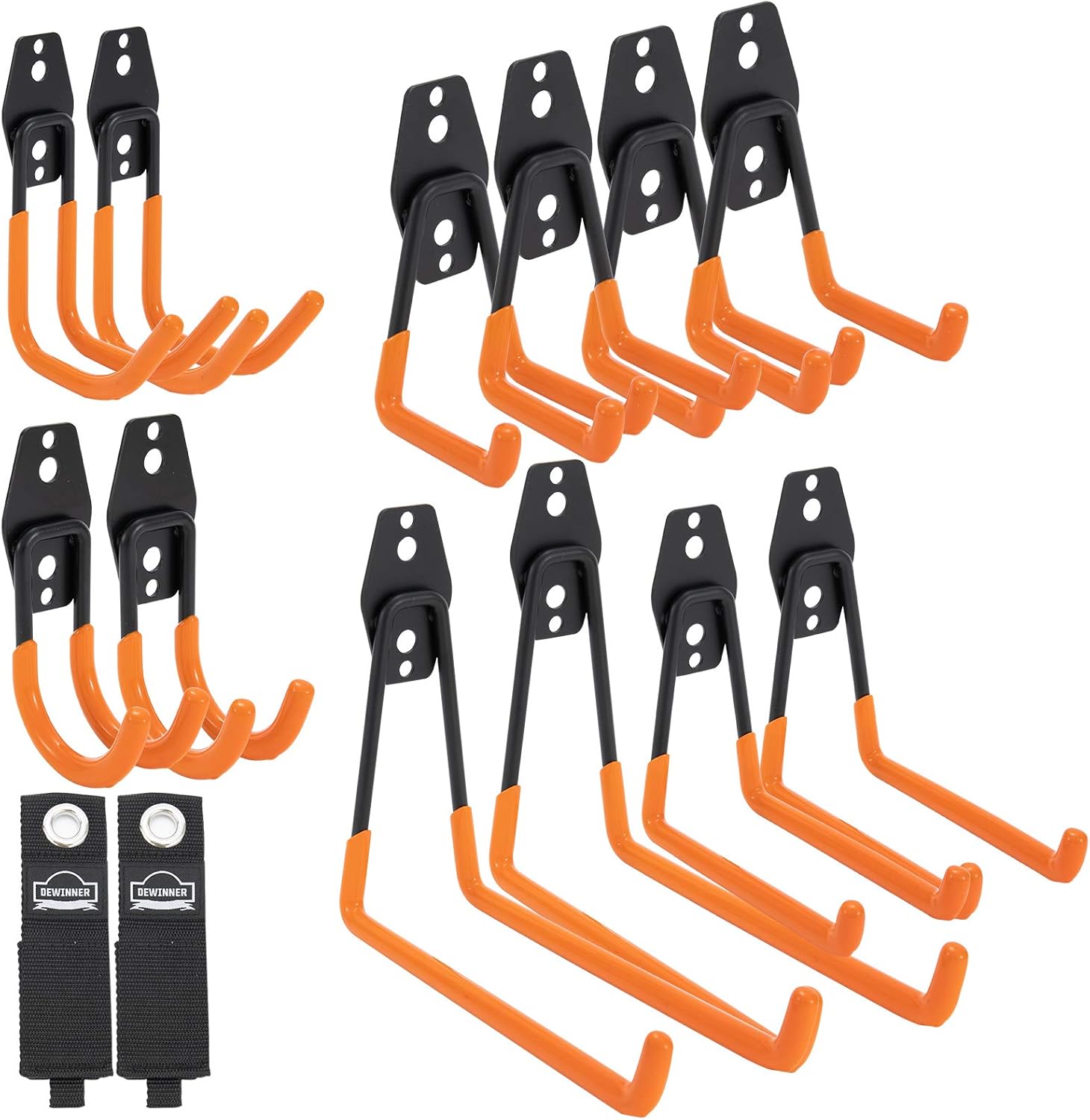 DEWINNER 12 Pack Garage Hooks, Shed Hook, Garage Wall Bracket, Steel