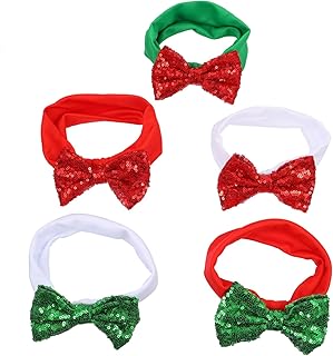 TOYANDONA 5Pcs Faixa De Cabelo De Bebê De Natal Tiaras De Arco De Bebê Recém-Nascidos Tiaras De Cabelo De Meninas Acessórios De Cabelo De Bebê Tiara De Natal Tiaras De Arco Elástico Tiaras