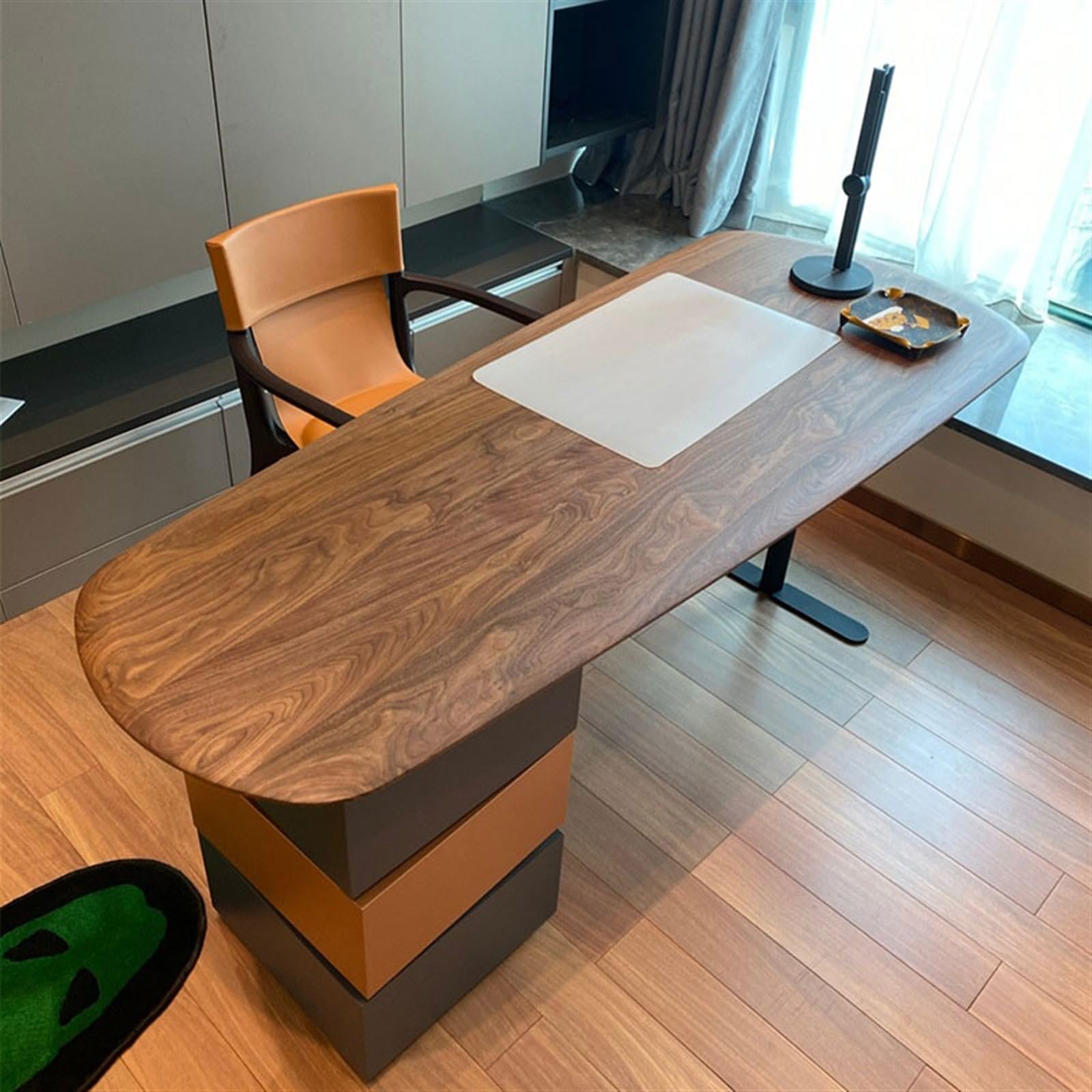 Proste oświetlenie na biurko z litego drewna luksusowe nowoczesne proste salon wysokiej klasy biurko do nauki pisanie designerskie minimalistyczne biurko do pisania (140 x 65 x 75 cm)