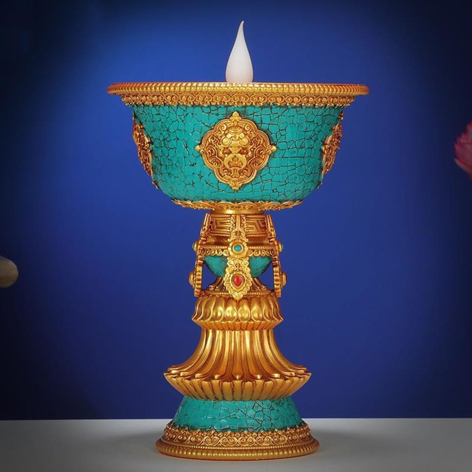 チベットランプ　照明　バターランプ Amazon.co.jp : Ksikdeg チベット LED バターランプ 無煙 無火 仏教