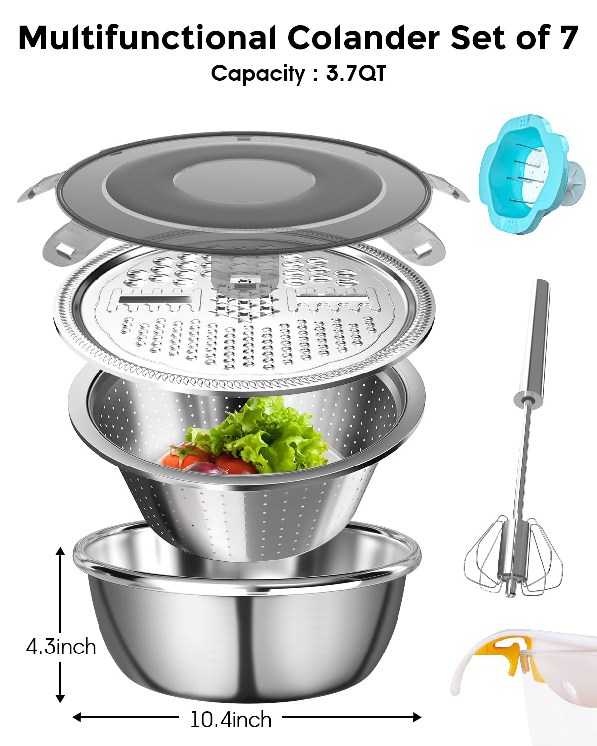 2Pcs Tuna Can Strainer Stainless Steel Food Can Strainer Sieve Metal Tuna Press Lid Canning Colander Oil Drainer Tuna Can Filter for Beans Vegetables
