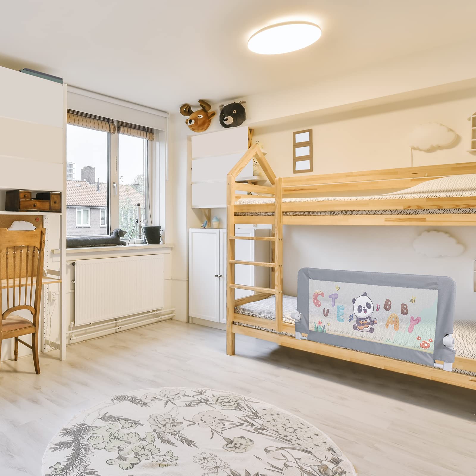 CCLIFE Sponda Da Letto Pieghevole Sponda di Sicurezza per Bambini Barriera Letto Altezza Può Sollevamento Verticale 120cm