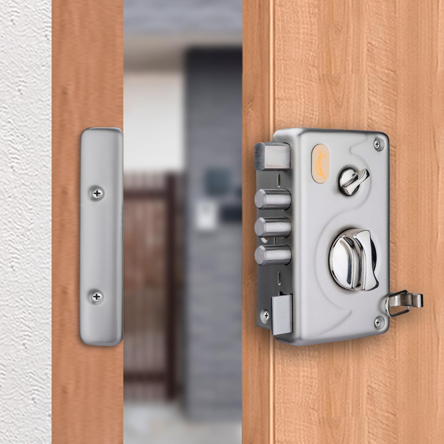 Godrej Locking Solutions and SystemsLocks EVVA Pentabolt 1CK (Satin Nickel)