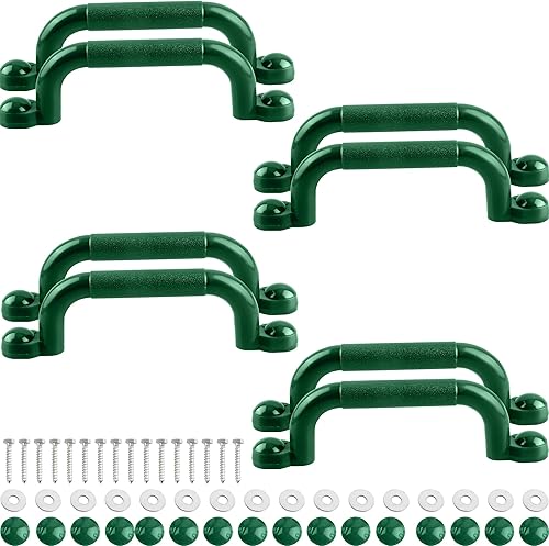Miniatura 8 de Juego de 8 manijas de seguridad para patio de juegos infantiles, accesorios de columpio, agarres de mano de seguridad para juegos de casa de juegos,
