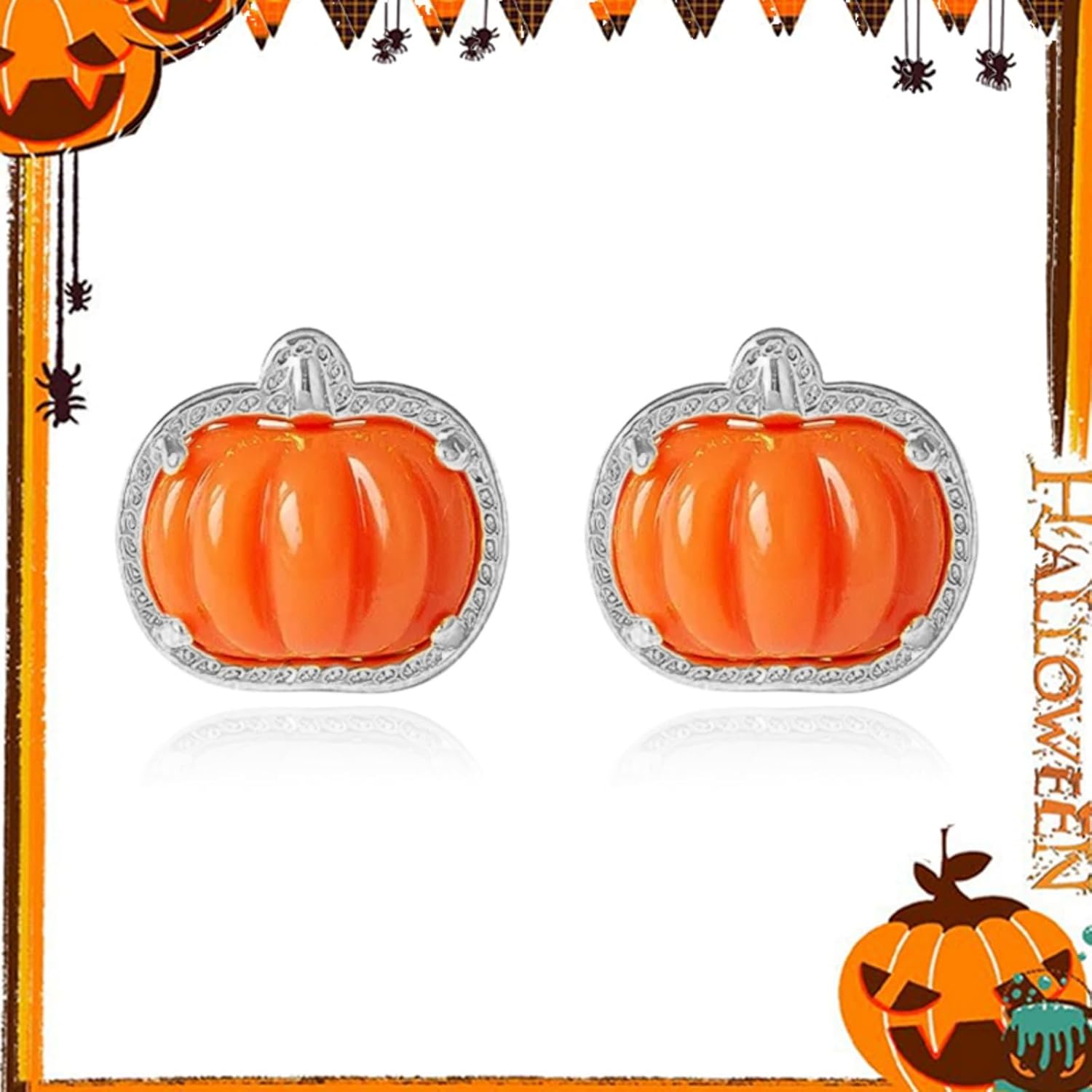 Pumpkin Stud Earrings for Women Unique Fashion Earrings Halloween Party Costumes Earrings Thanksgiving Day Jewelry Gifts - Image 5