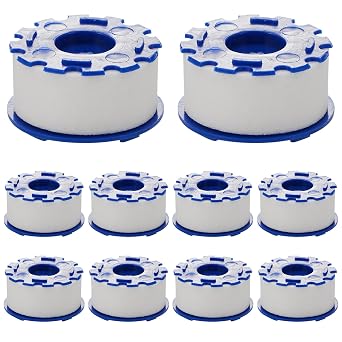 10 Pack Sink Water Faucet Filter Cartridge Replacements, Faucet Water Filter Replacements for Faucet Kitchen Bathroom Sink Filter Removes Chlorine Fluoride Heavy Metals Hard Water