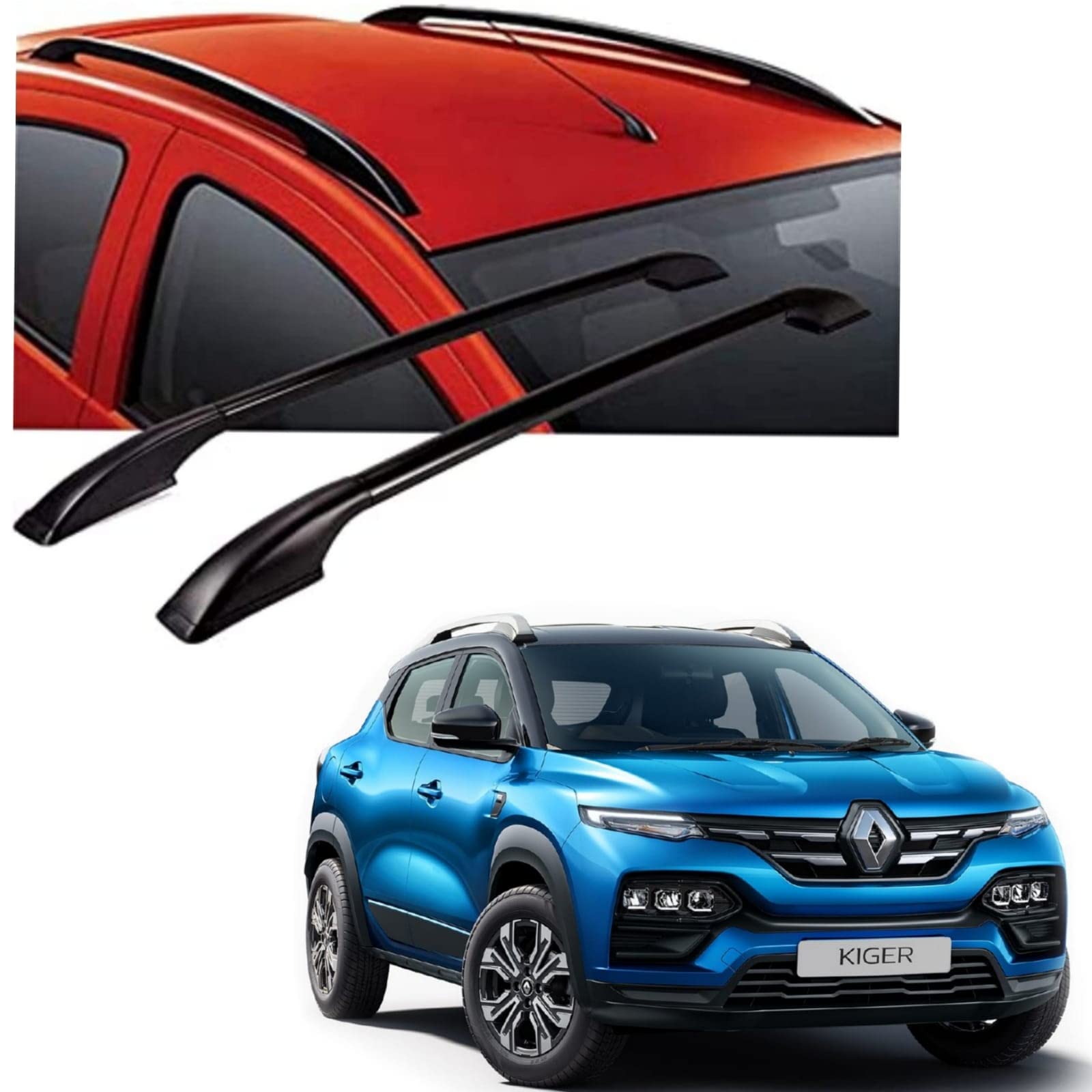 DS ENTERPRISE Drill Free Roof Rails for Renault Kiger All Models - Black Color (Pack of 2)-picture-27