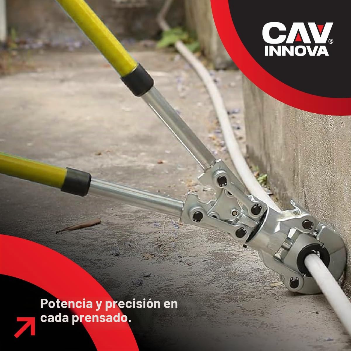 Prensadora de Tuberías Manual Profesional |16-32mm| 360° Prensa Multicapa, Herramienta de Alta Precisión, Cobre,Mango Extensible, para Tubo PPR-,PEX-,PB-,PE,Aluminio-Plástico
