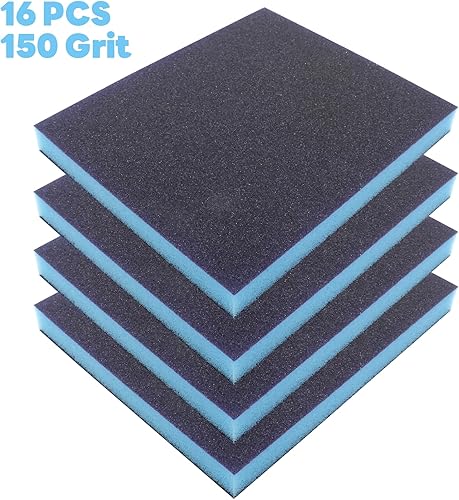 Vista 18 de BokWin 16 esponjas de lijado de grano 60/grano 100/grano 120/grano 220, kit de esponjas de arena lavables y reutilizables