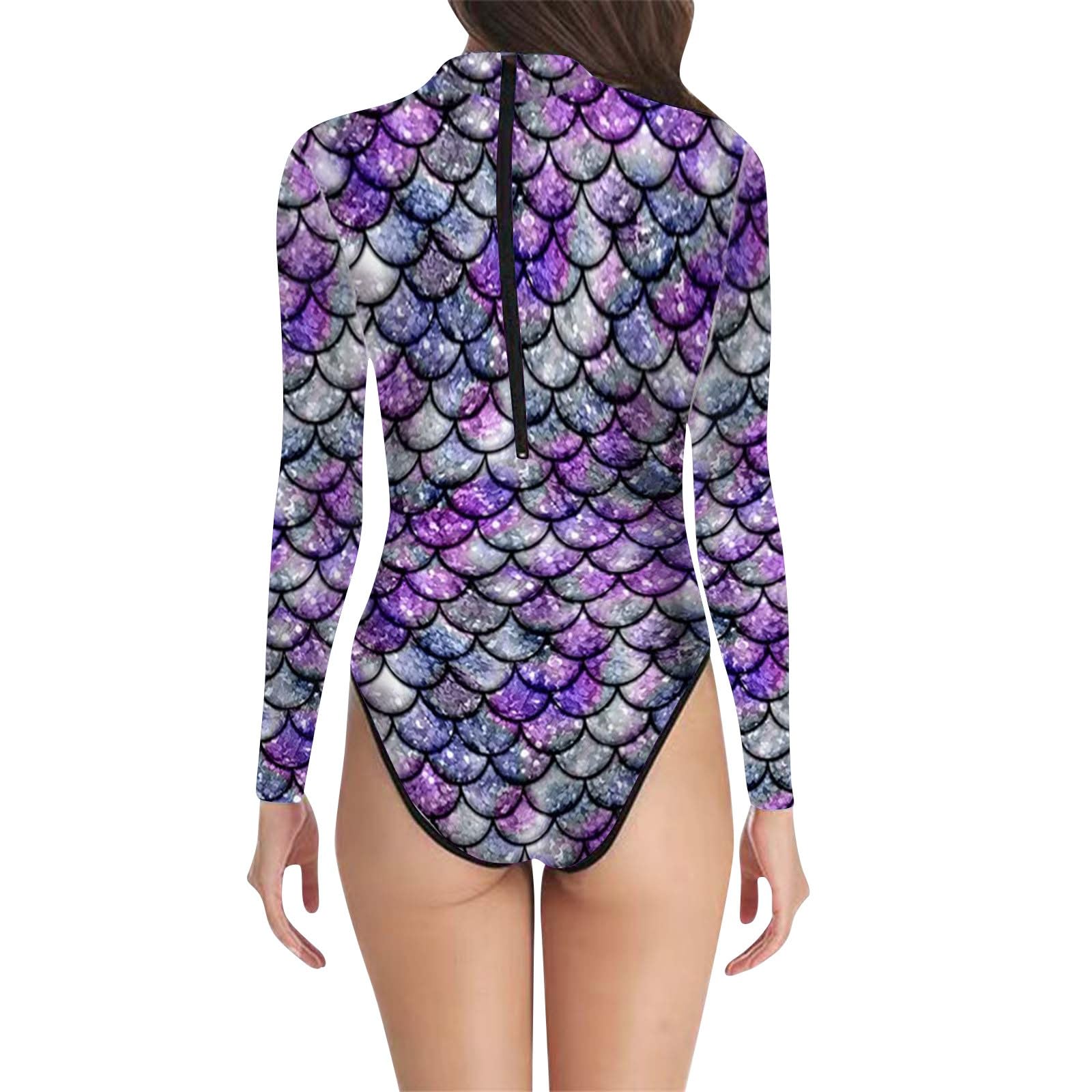 Costume da Bagno Donna, Elegante da con Stampa A Squame di Pesce, Combinazione Perfetta di Moda E Comfort, Tocco Morbido E Leggero