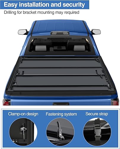 Miniatura 6 de Cubierta plegable suave para caja de camioneta de 6.6 pies compatible con Chevrolet Silverado 1500 GMC Sierra 1500 GMC Sierra 1500 2014 2015 2016