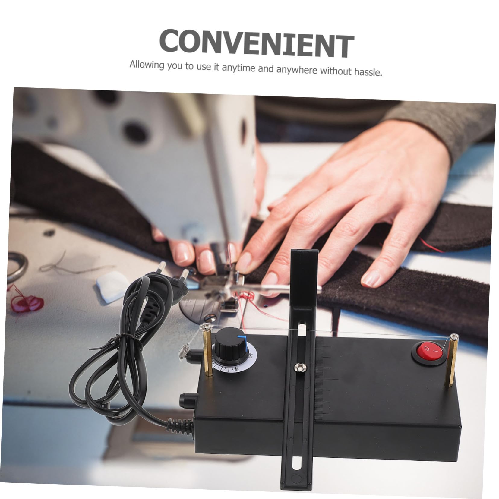 Cortador Eléctrico de Cinta Caliente - Ajustable Máquina de Portátil para Manualidades de Cuerda DIY Herramienta de y Segura para Cintas y Bandas Elásticas