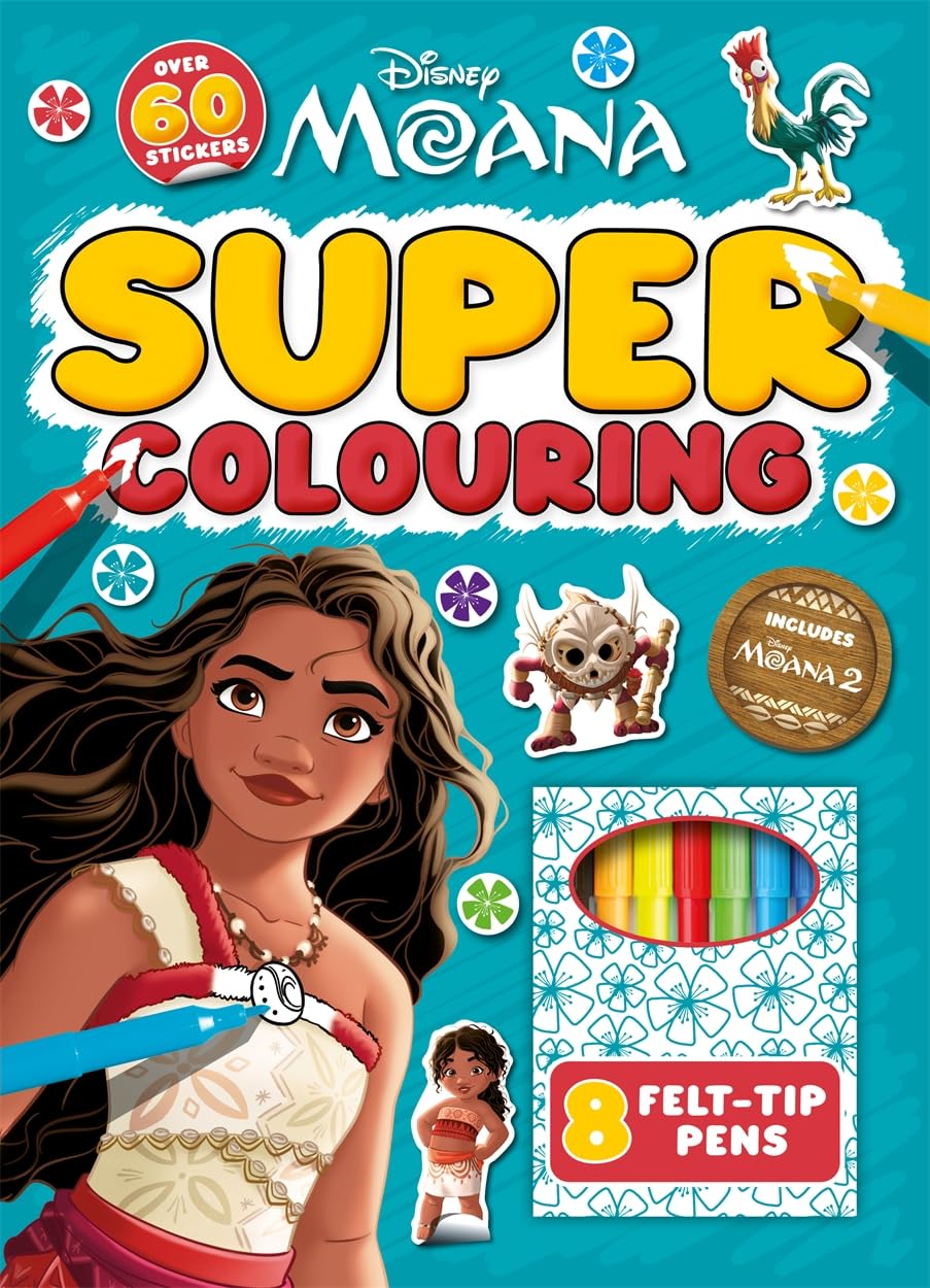 Disney Moana: Super Colouring (Activity kit for kids including 8 felt-tip pens)