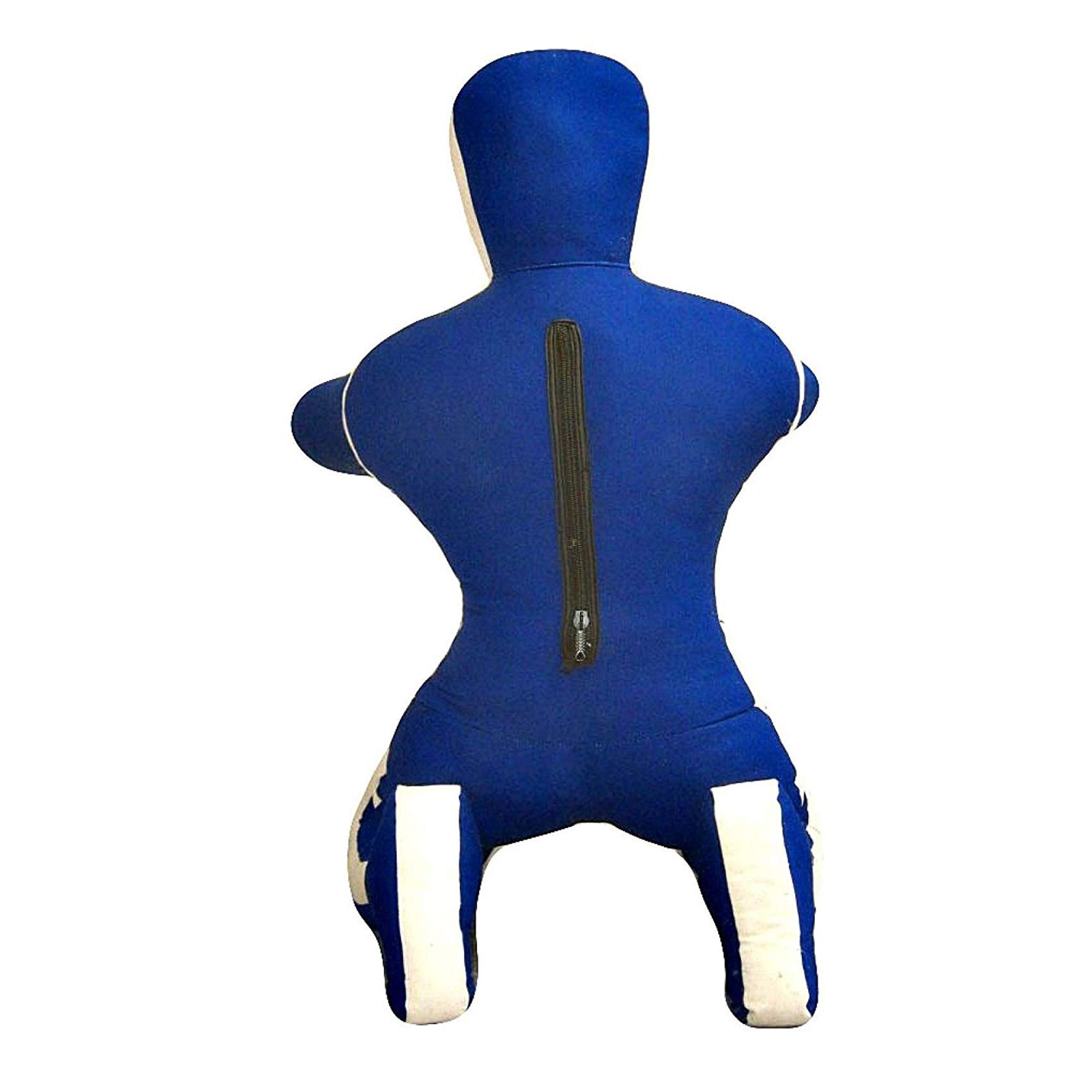 Grappling Dummy ROX Fit MMA - Saco de boxeo realista para artes marciales mixtas, posición sentada, manos delanteras, azul y blanco