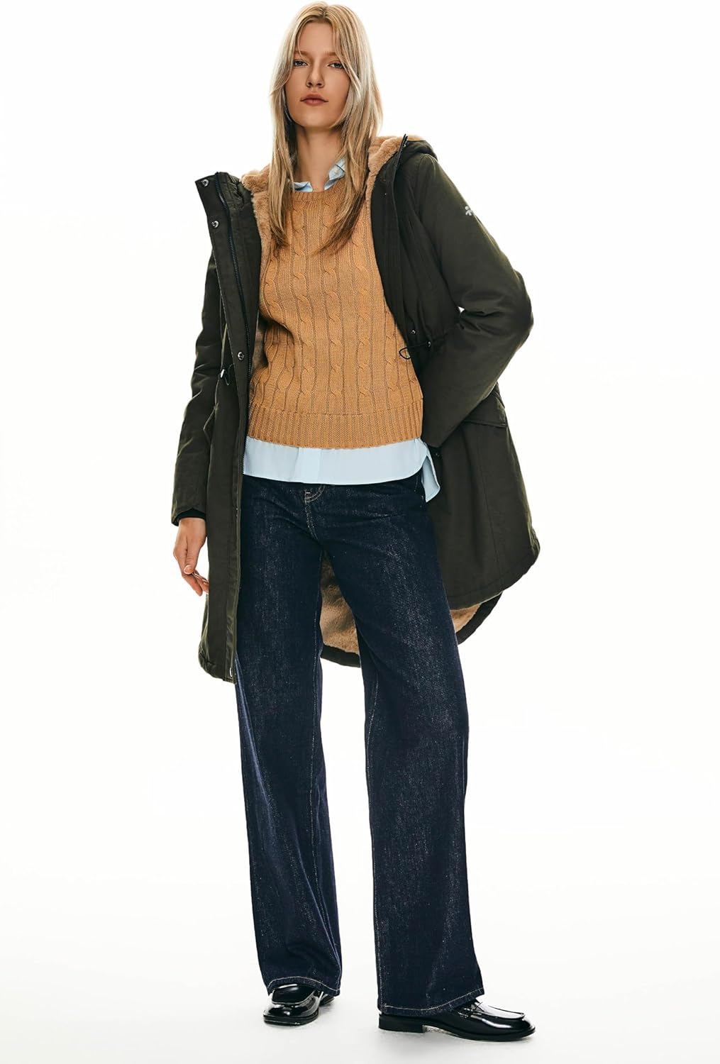 Orolay Women's Thicken Fleece Lined Parka Winter Coat Hooded Jacket with Pockets - Image 5