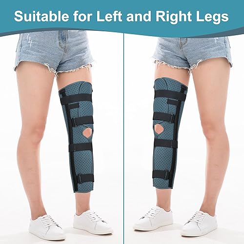 Miniatura 5 de Inmovilizador de rodilla ortopédico para dolor, fracturas de rodilla, inestabilidad, ACL, MCL, menisco, artritis, desplazamiento poscirugía