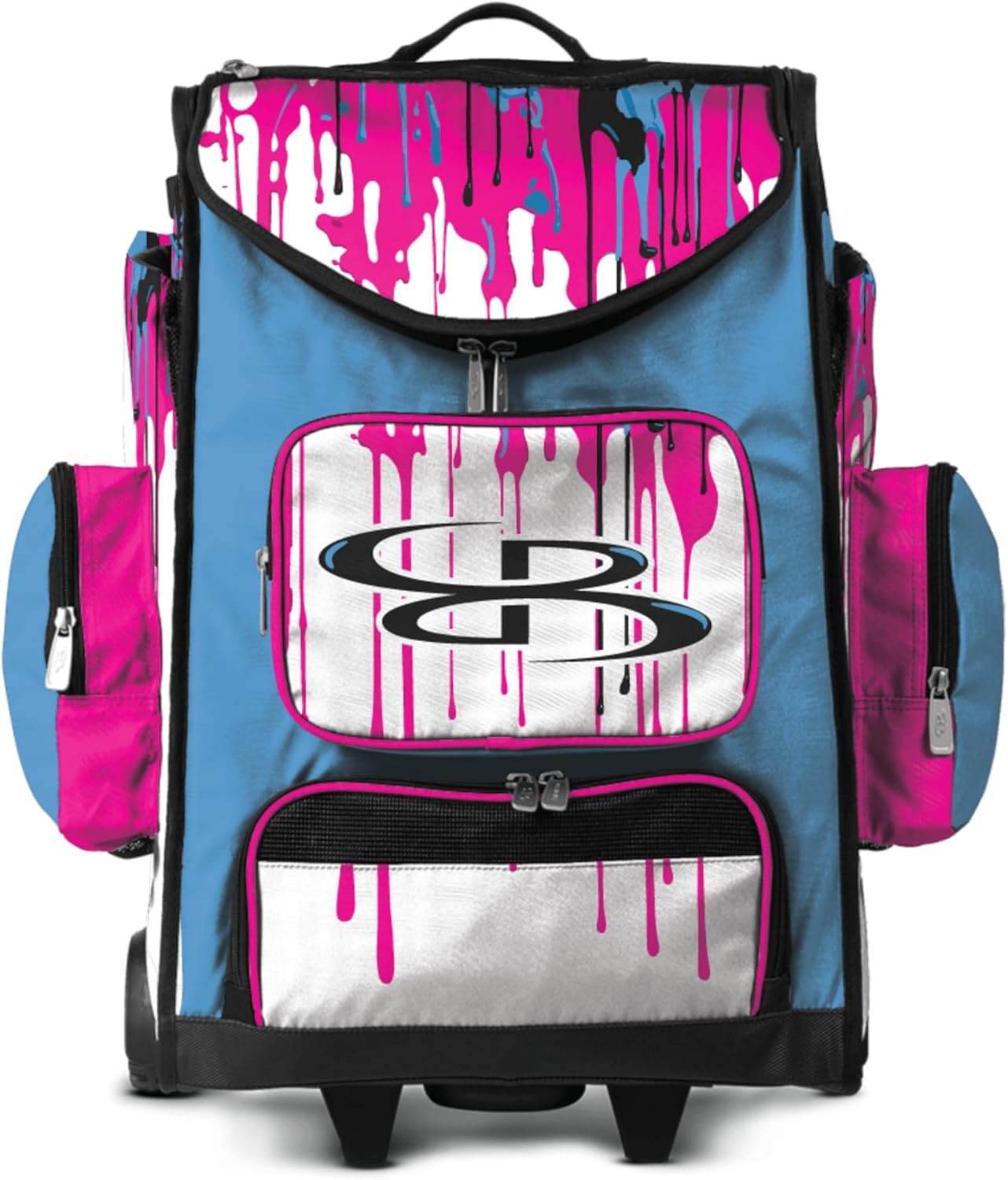 Boombah Ultrapack Hybrid Rolling Bat Bag - Wheeled & Backpack Version - Graffiti Drip - Multiple Colors