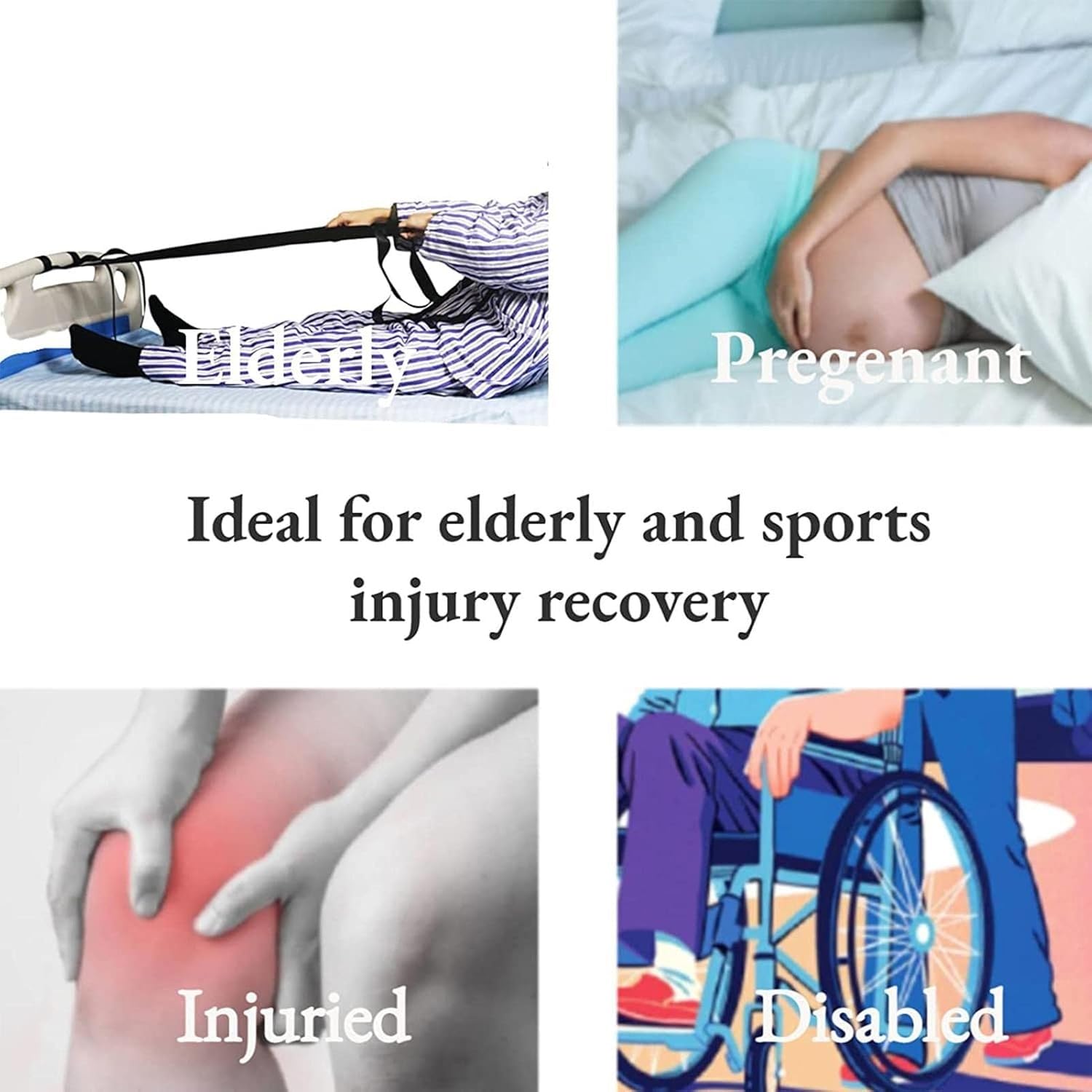Dispositivo de asistencia para sentarse y levantarse con escalera de cama de longitud ajustable, asa de apoyo para escalera de cama, ayuda para la movilidad y la vida diaria para adultos mayores, pe