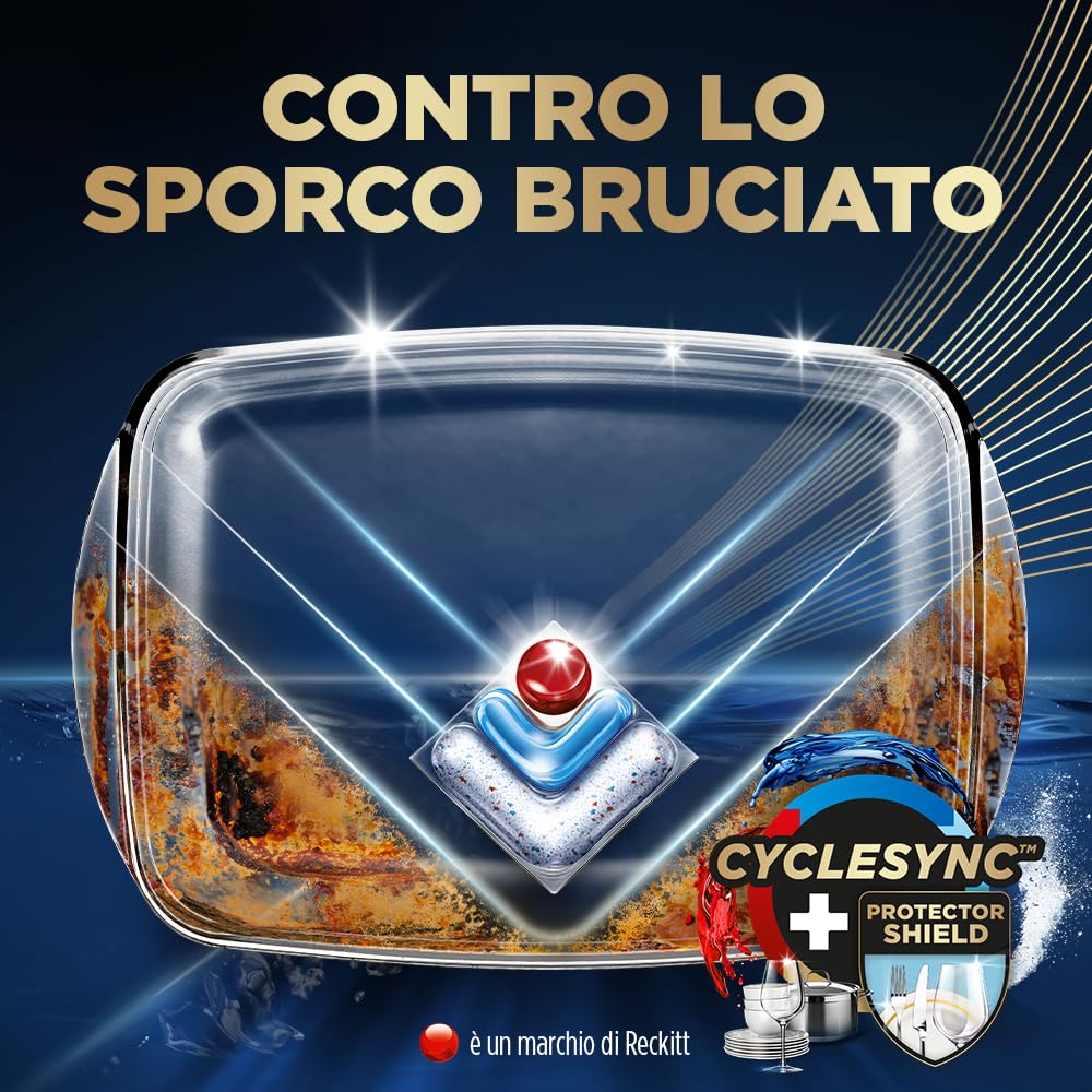 Finish Ultimate PLUS Infinity Shine Pastiglie Lavastoviglie, 73 Capsule Lavastoviglie, Pastiglie per Lavastoviglie con Scudo Protettivo contro lo Sporco e i Residui Incrostati