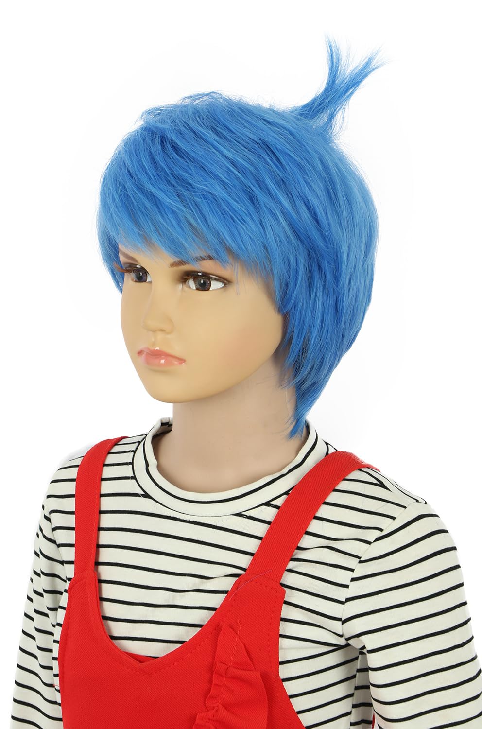 VGbeaty Girls Short Blue Wig Pixie Cut Wig Joy Cospaly costume Halloween Wig