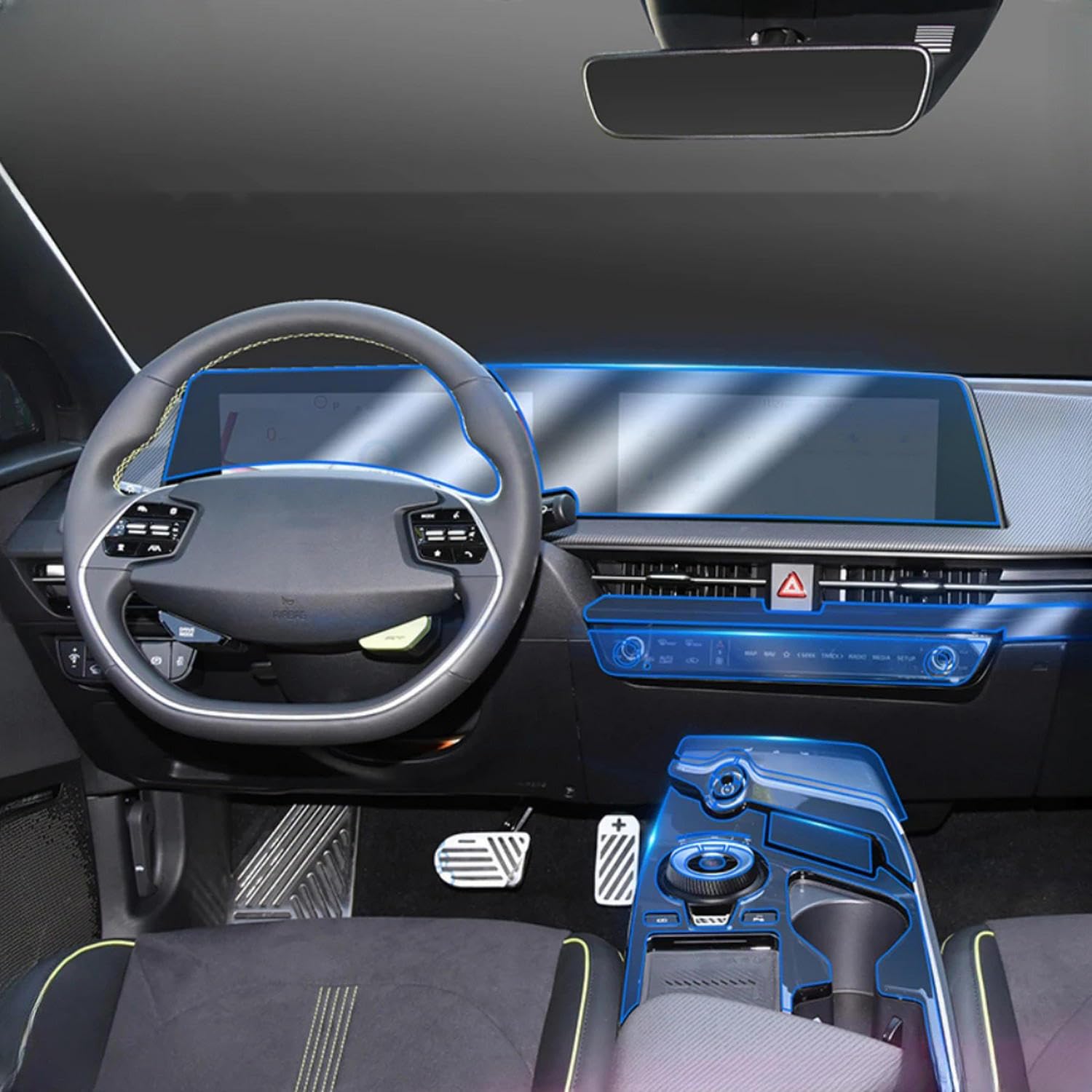 Film TPU de console centrale Kia EV6 protection transparente haut de gamme