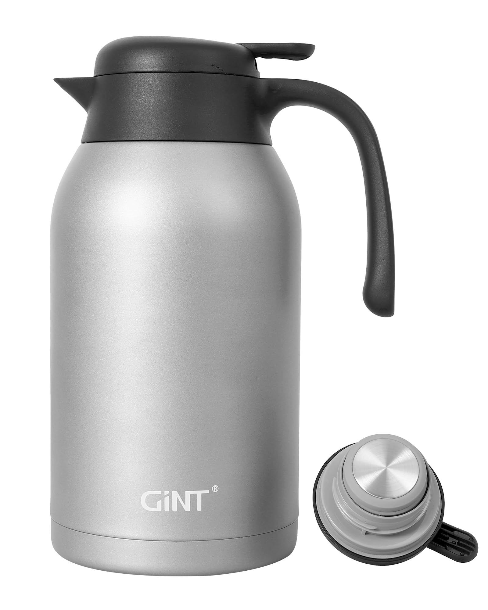 GiNT 74oz Thermal Coffee Carafe, Insulated Carafe for Hot Liquids(Grey)