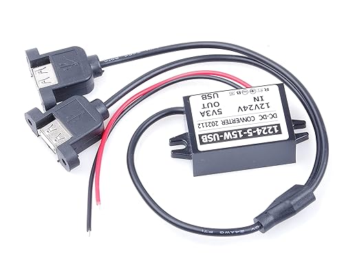 Miniatura 6 de DC-DC 9V 12V 24V 36V 8V-40V a 5V 3A 15W Mini USB Fuente de Alimentación Módulo Convertidor de Alimentación de Coche Módulo de Protección contra