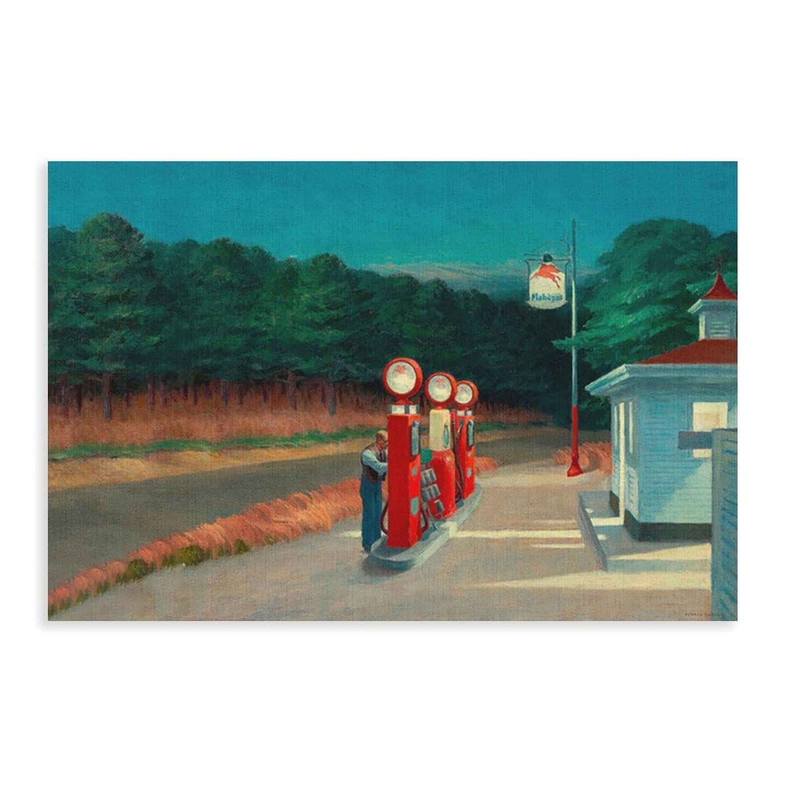 PHTHDB Gas by Edward Hopper Painting Canvas Poster Office Decor Gift