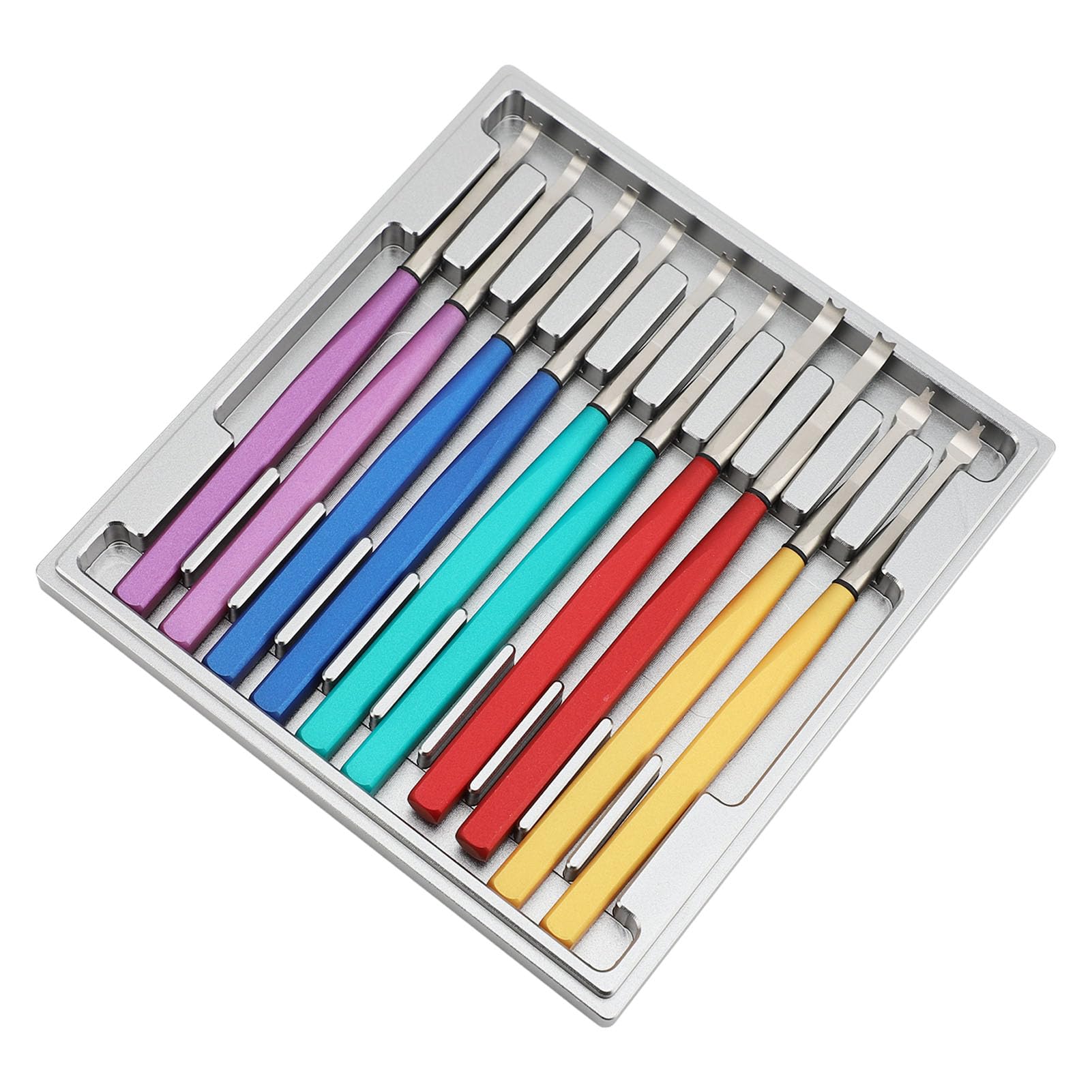 Fockety Kit de Reparación de Relojes, 10 Piezas de Extracción y Cambio de Tamaño de Eslabones de Reloj para Reemplazo de Pilas de Reloj, Juego de Destornilladores de Reparación de