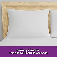 Vista 3 de Juego de 4 protectores de almohada AllerEase estándar/Queen – Equilibrio de temperatura, recomendado por alergólogos, protectores transpirables