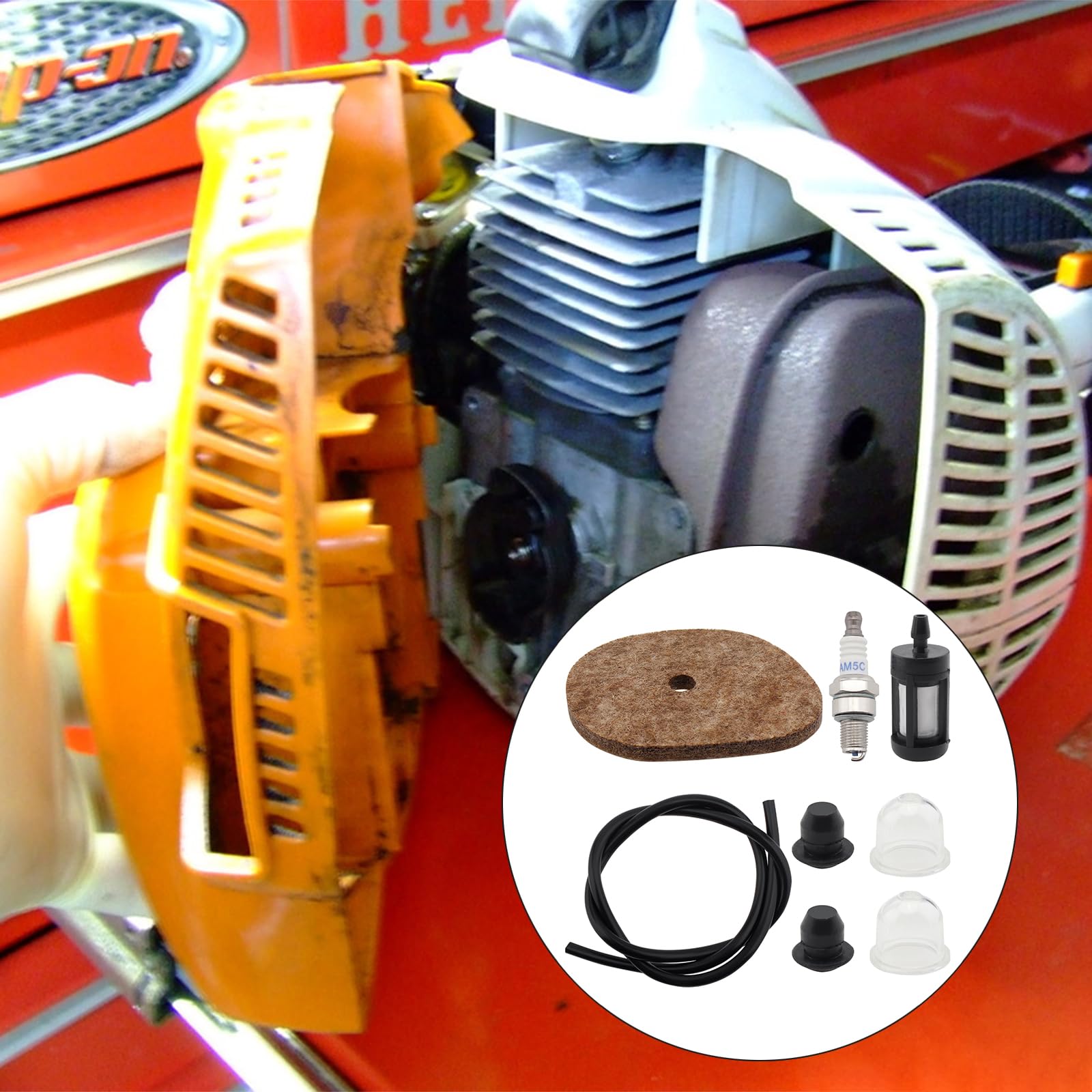 Windance Air Filter with Oil Filter and Spark Plug Focus Kit for Stihl KM56 FS56 FS56RC FC70 FC70C FC56 - Image 3