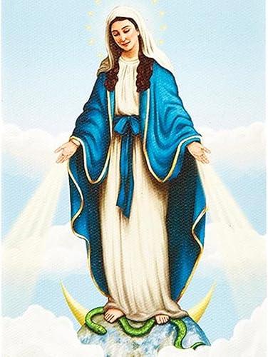 Miniatura 7 de Needzo - Lienzo colgante católico inspirado en la Virgen María, regalo religioso para mujer, 8 pulgadas