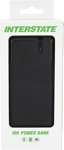 Miniatura 5 de Interstate Batteries Banco de energía de 10 K, batería de 10,000 mAh, cargador portátil compacto listo para viajar, 5 V, carga de alta velocidad de