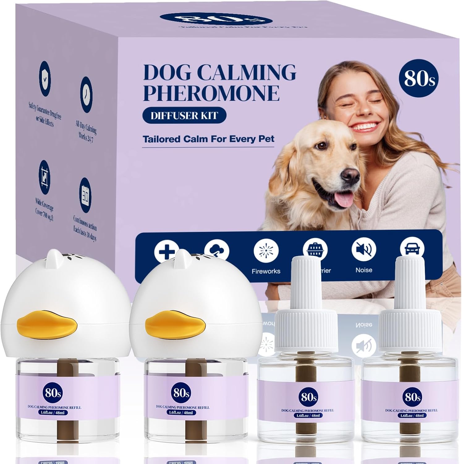6-in-1 Calming Diffuser for Dogs: Reduce Stress, Anxiety & Behavior