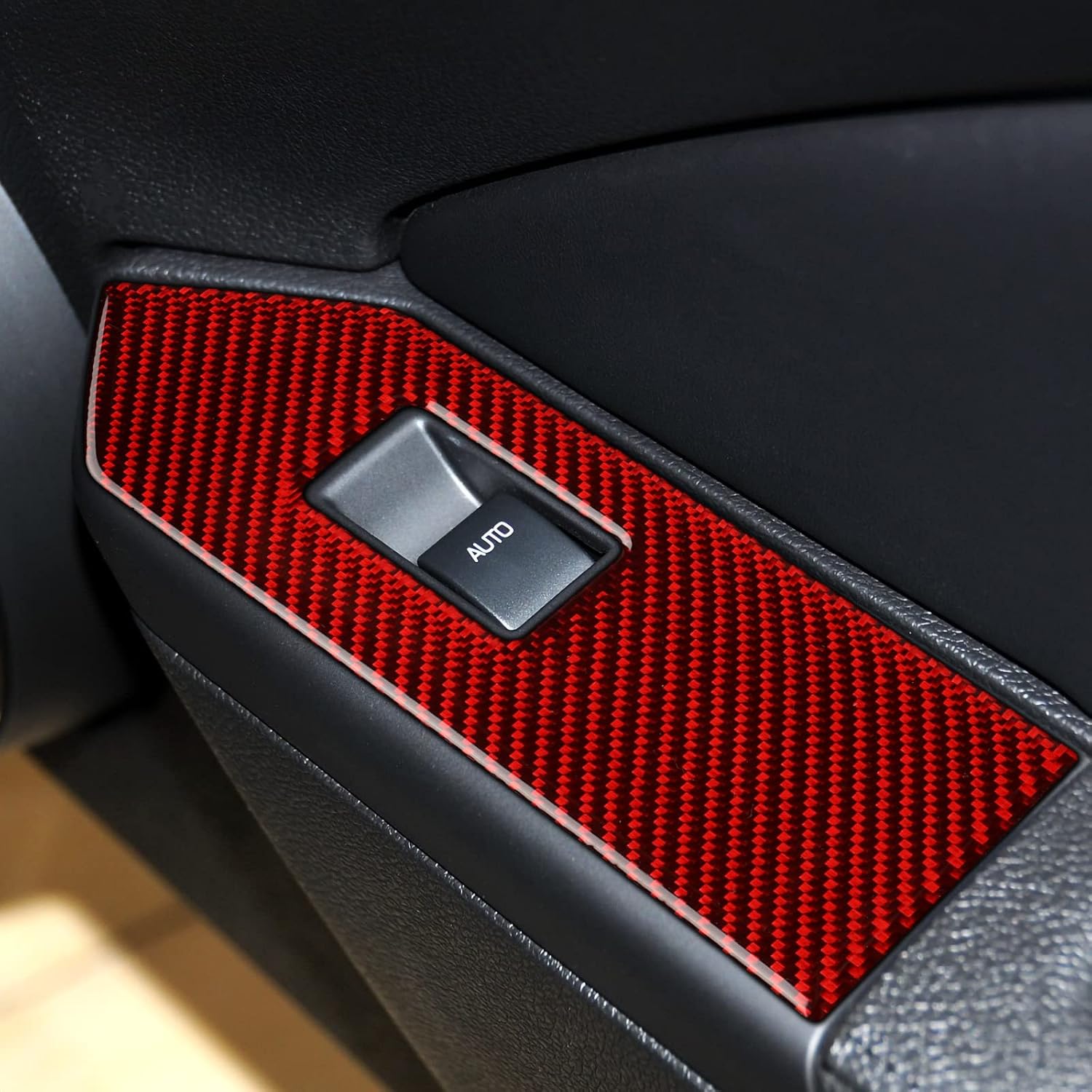 Car Window Lift Switch Sticker Carbon Fiber Decal Cover for Ford Mustang GT Shelby 2005 2006 2007 2008 2009 S197 Accessories