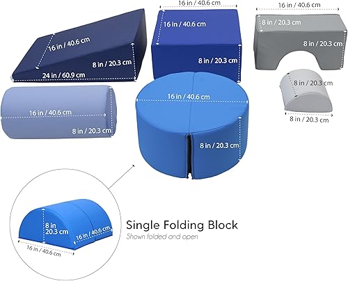 Miniatura 34 de FDP SoftScape Playtime and Climb - Juego multiusos de espuma suave con asiento plegable para bebés y niños pequeños; gatear, escalar, juego