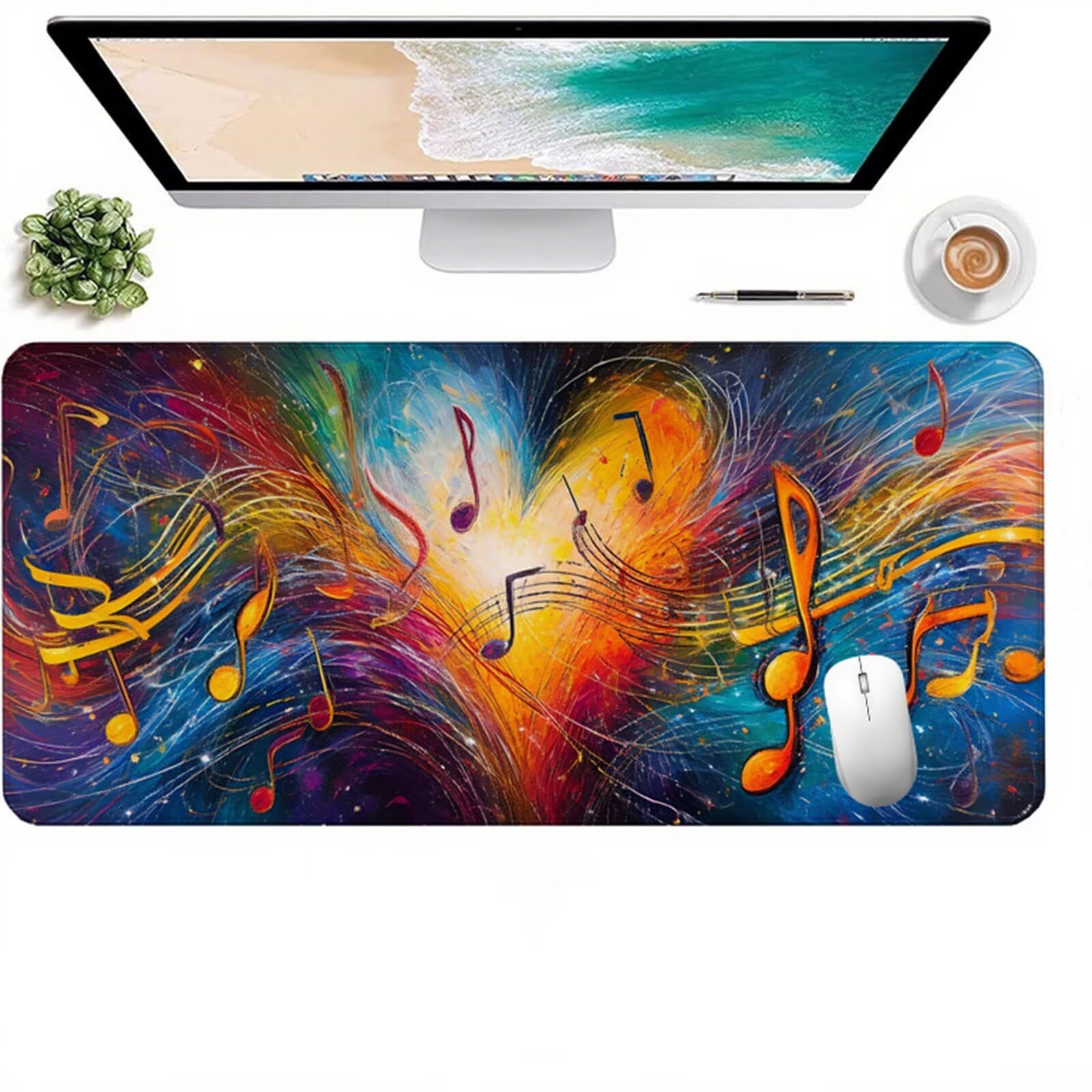 Niebieska podkładka pod mysz dla graczy XXL 1400 x 600 x 3 mm, podkładka pod mysz do biura z antypoślizgową i wodoodporną gumową podstawą, gładka powierzchnia poprawia precyzję i szybkość D1-247