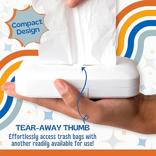 Miniatura 4 de Dispensador de bolsas de basura de 4 galones para baños, dormitorios, oficinas, guarderías, vehículos, barcos, organización de almacenamiento de