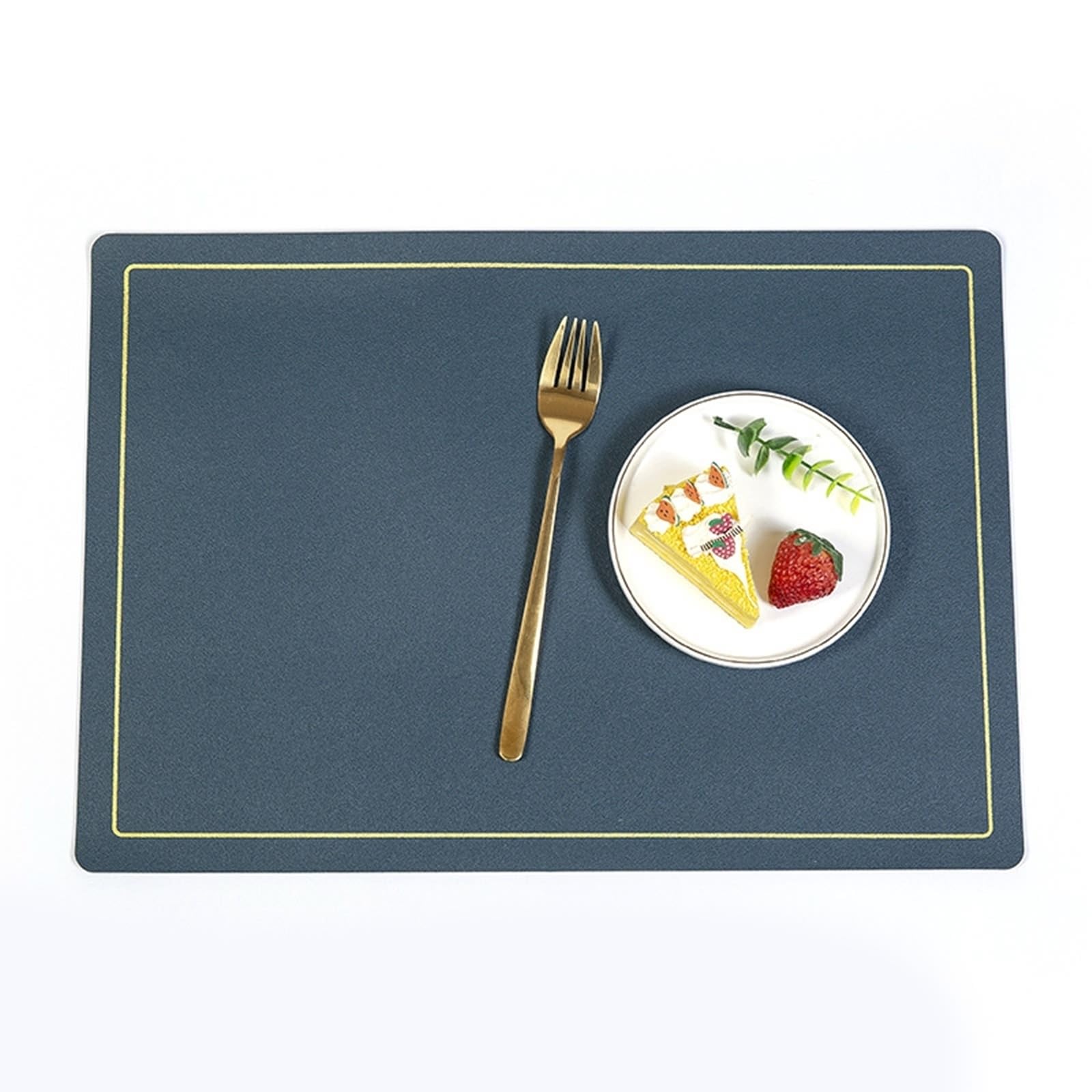 Set de table vert paon anti-tache 30x43 cm lot de 2 déco table