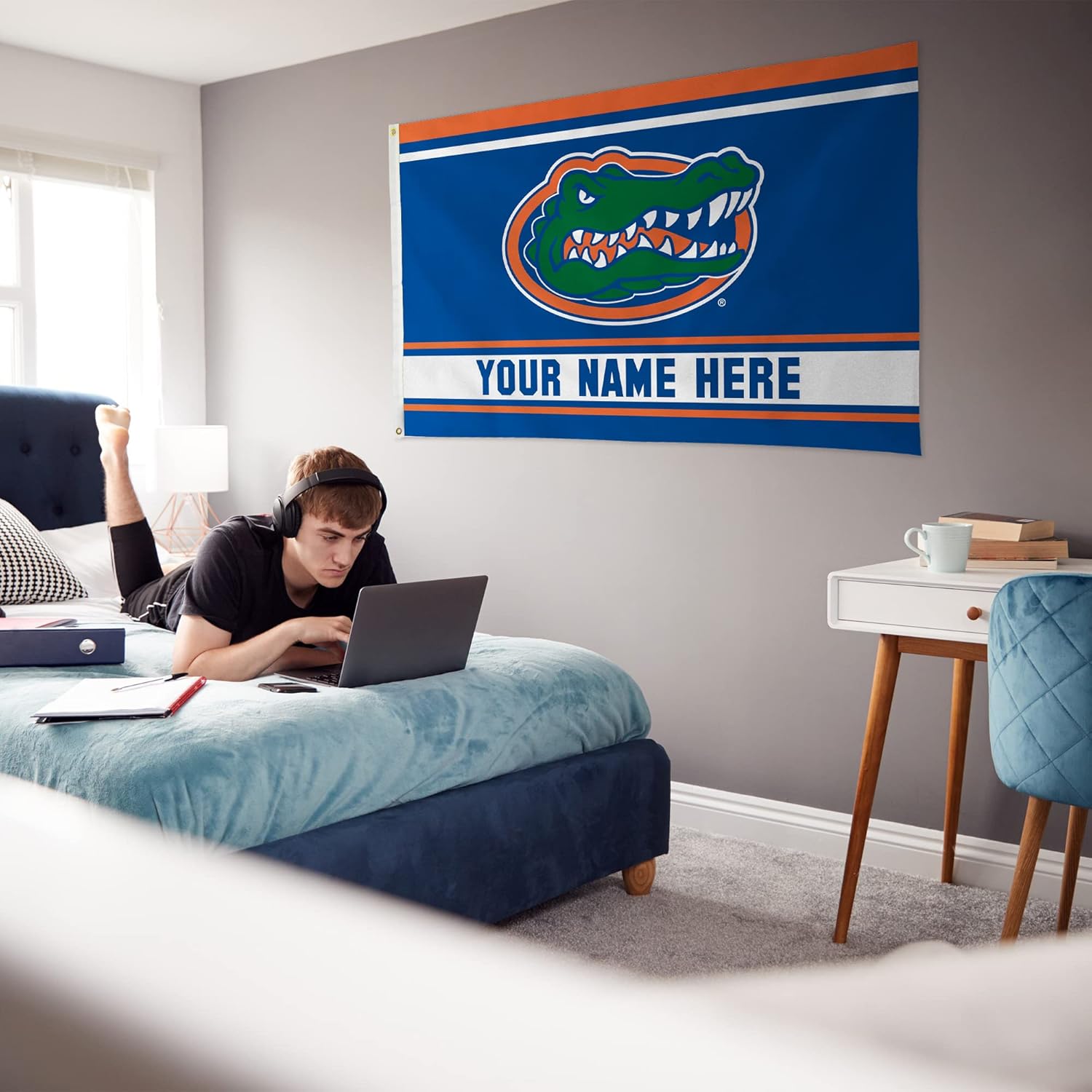 Rico Industries NCAA Florida Gators Personalized - Custom 3' x 5' Banner Flag - Made in The USA - Indoor or Outdoor Décor