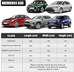 6 Layers Universal SUV Half Car Cover (142"x59") - Mid-Size SUV Hail & Snow Shield for Compact Cars | Scratch-Free Hooks + Reflective Strips | Waterproof Roof Cover