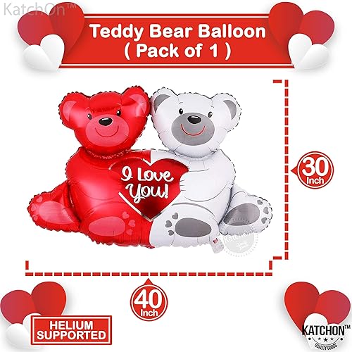 Miniatura 5 de Globo grande de peluche, 40 pulgadas para decoración del día de San Valentín, paquete de 34 globos de corazón con gancho rojo para decoración del