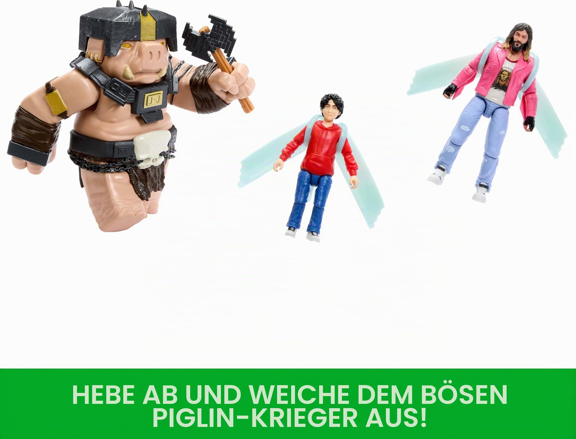 Minecraft Mattel Story-Set mit 3 Actionfiguren & 4 Zubehörteilen, ein gut verarbeitetes Fluchtfiguren-Set, inspiriert von einem Film, Spielzeug-Sammelstück