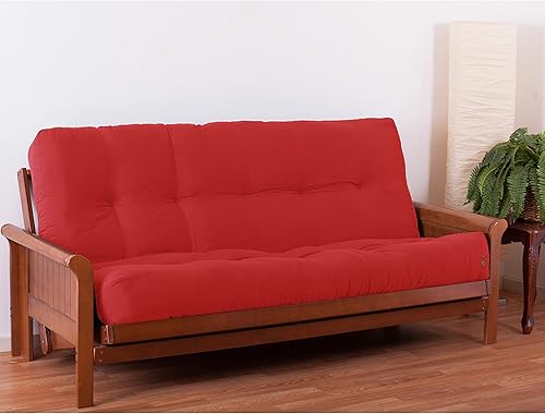 Miniatura 51 de Blazing Needles Colchón futón de sarga Renewal de 9 pulgadas, matrimonial, índigo Índigo,Aqua Blue,Negro,Borgoña,Chocolate,Verde bosque,Uva,Mojito