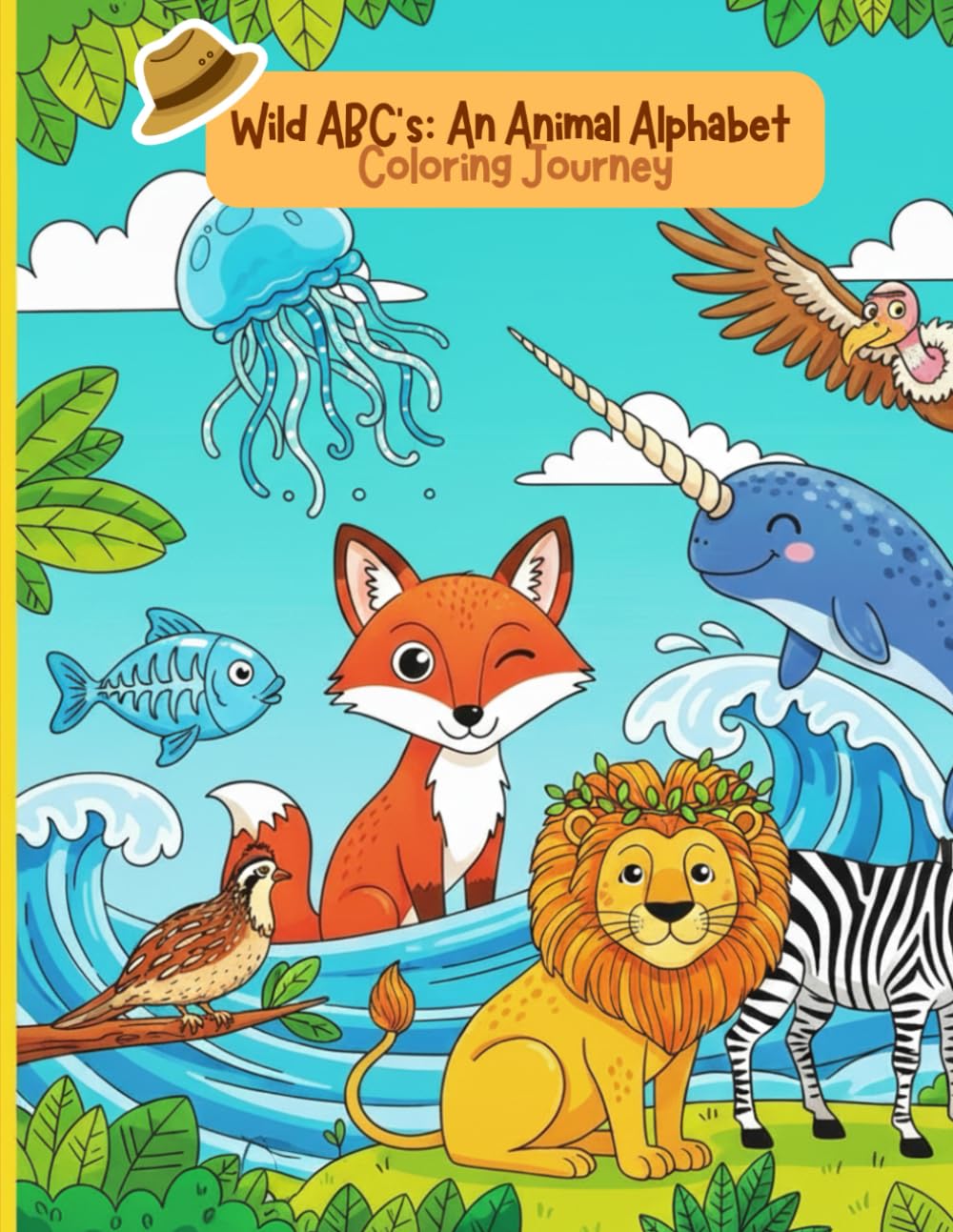Wild ABC's: An Animal Alphabet Coloring Journey: Learn Letters A to Z with 26 Amazing Animals