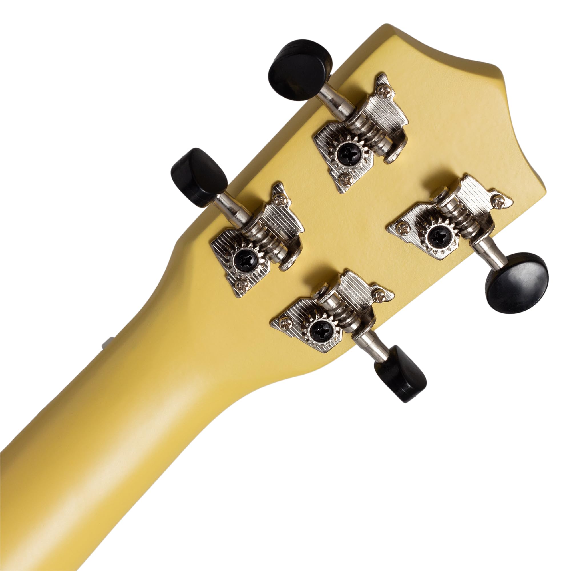 Mad About SU8 - Ukelele soprano - Amarillo suave con bolsa de concierto, púa y cuerdas de repuesto - Ideal para escuelas y principiantes, incluye cuerdas negras de carbono para mejorar la afinación
