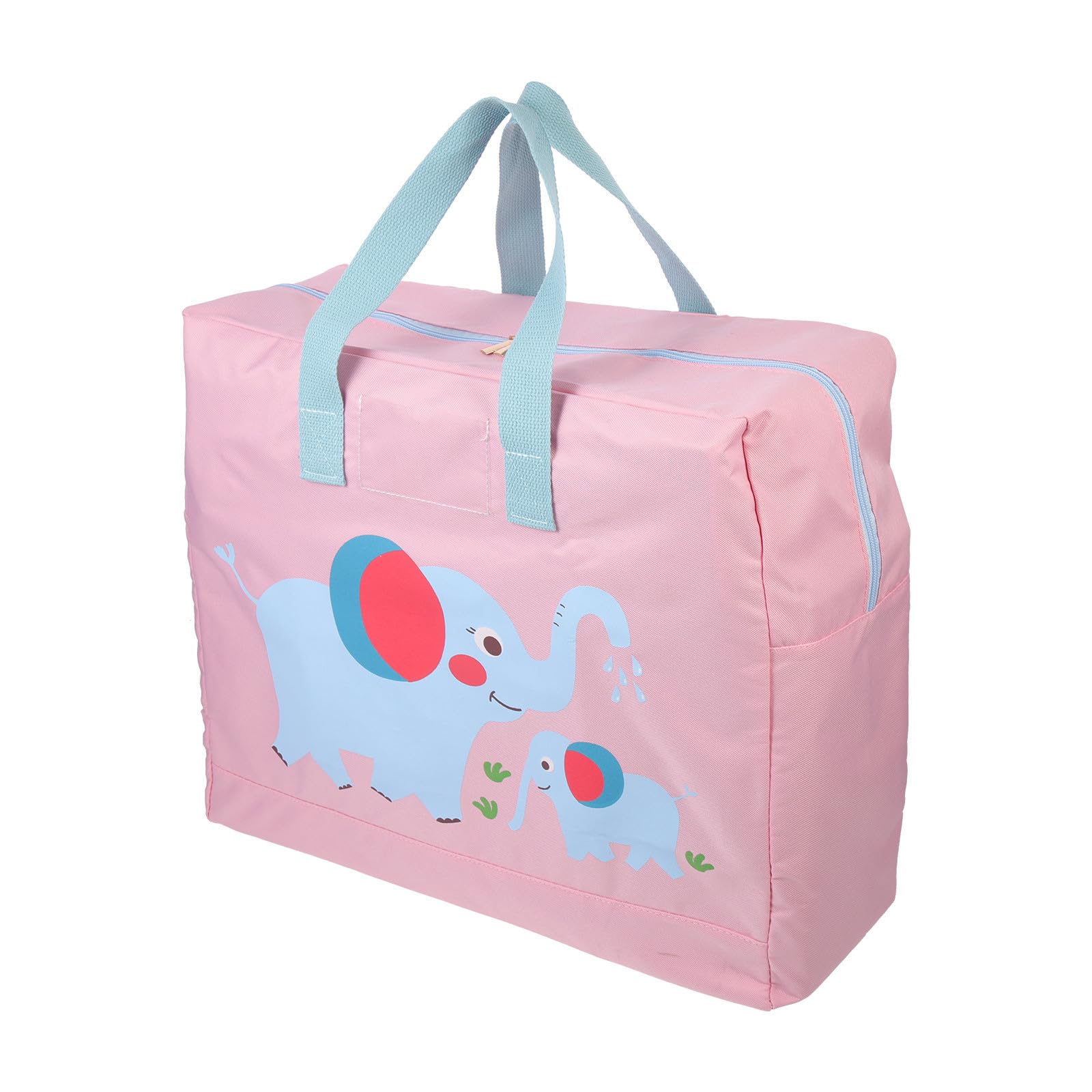 Bolsa de tela Oxford rosa contra la falta de espacio para colchas bajo la cama