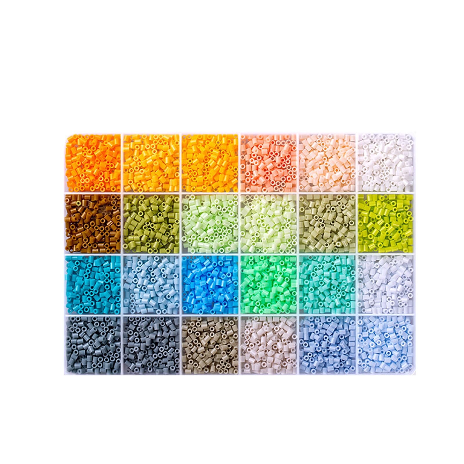 Fuse Beads Kit for Art Crafts, 8400PCS 2.6mm 24 Colors Refill Box, DIY Pixel Art Craft Set for Handmade Gifts, Decor and Creative Projects
